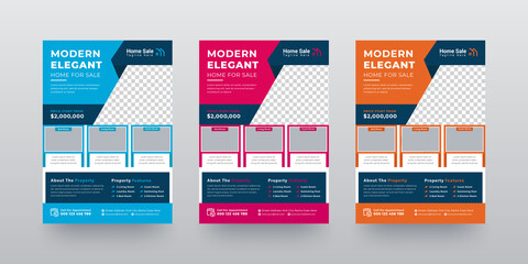 Modern Real Estate Home Sale Flyer Template Design
