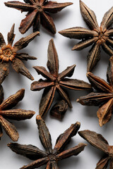 Star anise isolated on white background