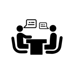 Job Interview Icon. Professional, pixel perfect icons optimized for both large and small resolutions. EPS 8 format.