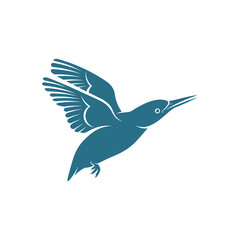 Fototapeta premium Kingfisher Bird design vector illustration, Creative Kingfisher Bird logo design concepts template, icon symbol