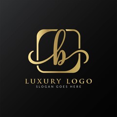 Initial B letter Logo Design vector Template. Abstract Luxury Letter B Logo Design