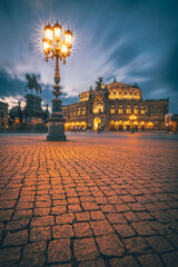 The Semper opera in Dresden is a famous historical building for music. Concert building in the...