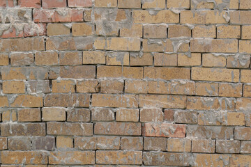 Silkate brick wall for the backdrop. Sloppy masonry and cement mixture smudges.
