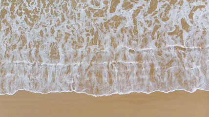 The top view of a beautiful beach.