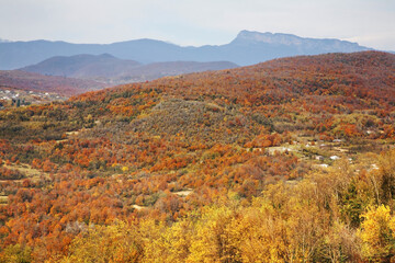 Landscape near Gelati village. Kutaisi district. Imereti Province. Georgia