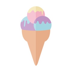 ice cream with a pink and purple color