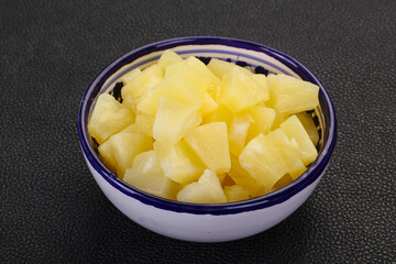 Marinated pineapple pieces