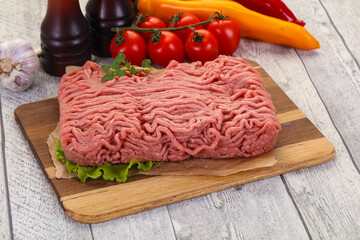 Raw turkey minced meat