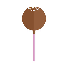 popsicle with chocolate on a white background