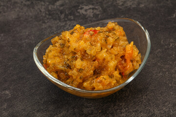 Relish sauce with cucumbers and mustard