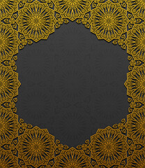 Decorative frame with traditional floral ornament