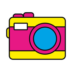 photographic camera icon, colorful design