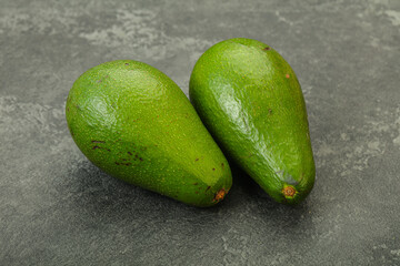 Two ripe exotic avocado vegetable