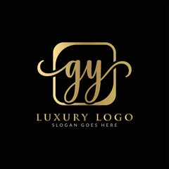 Initial GY Letter Logo Creative Modern Typography Vector Template. Creative Luxury Letter GY logo Design