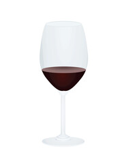 Red wine glass. vector illustration