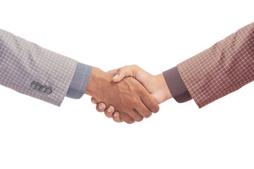 Business Handshake isolated on white background.