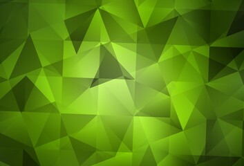 Fototapeta na wymiar Light Green, Yellow vector shining triangular layout.