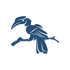 Rangkong Bird design vector illustration, Creative Rangkong Bird logo design concepts template, icon symbol © shuttersport