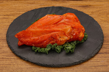 Smoked chicken breast with spices