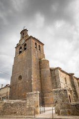 Fototapeta na wymiar Church of Saint John the Baptist in Abejar town, province of Soria, Castile and Leon, Spain