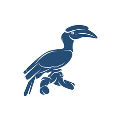 Rangkong Bird design vector illustration, Creative Rangkong Bird logo design concepts template, icon symbol