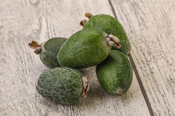 Tropical green sweet fruit Feijoa