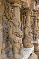 Sculptures du temple Kanshipuram, Inde du Sud