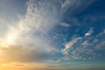 sunset sky with clouds
