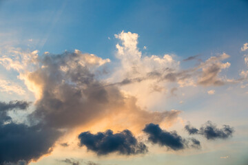 sunset sky with clouds
