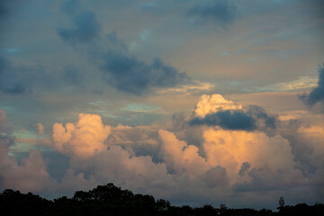 Fototapeta premium sunset sky with clouds