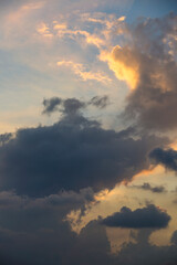 sunset sky with clouds