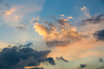 sunset sky with clouds