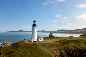 Fototapeta na wymiar lighthouse on the coast of oregon, USA
