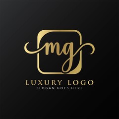 Initial MG letter Logo Design vector Template. Luxury Letter MG logo Design