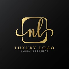 Initial Letter NL Logo Design Vector Template. NL Letter Logo Design