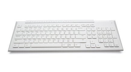 Computer keyboard on white background