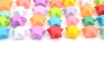 Colorful origami lucky stars