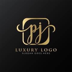 Initial PJ Letter Logo Design Modern Typography Vector Template. Creative Luxury PJ Logo Vector.