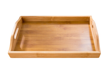 wooden tray on wooden table.