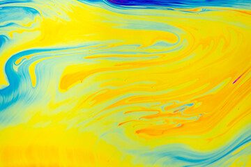 Psychedelic multicolored patterns background. Photo macro shot of soap bubbles