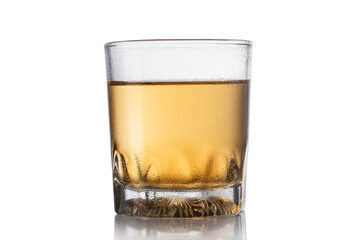 Glass of whiskey isolated on white