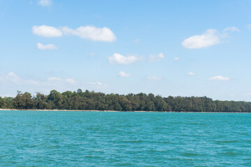 Sea and clear sky nature background