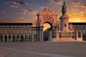 Praca do Comercio, Lisbon at sunrise