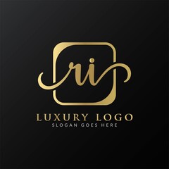 Initial ri letter Logo Design Modern Typography Vector Template. Creative Luxury letter ri logo design.