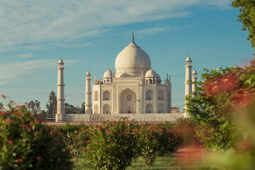 Fototapeta na wymiar Taj Mahal Delhi at early morning, Agra, Delhi, India