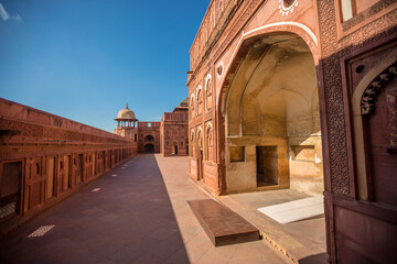 Part of the Red Fort of Agra, India. UNESCO World Heritage site.