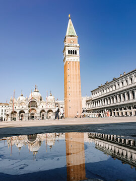 Italy Venice, Almost Empty City Of Venice During Summer 2020 With The Covid 19 Pandemic Surge In Italy. Europe Venzia