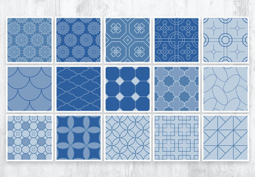 Seamless Asian Inspired Patterns Collection