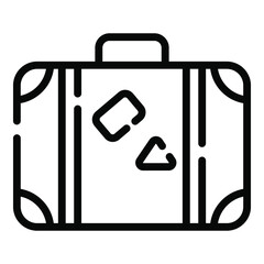 luggage line concept icon
