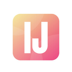 IJ Letter Logo Design With Simple style